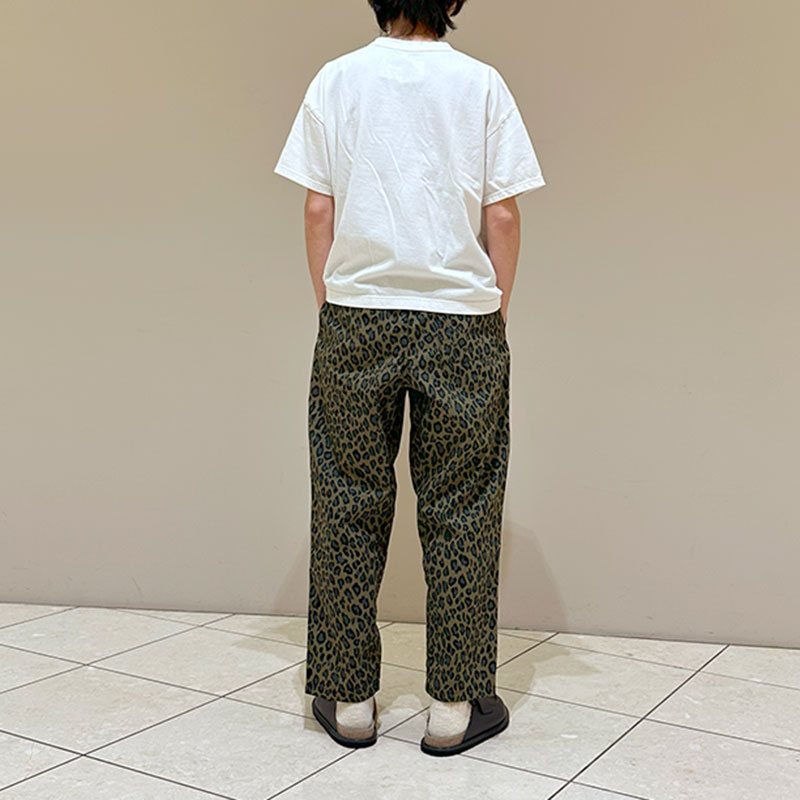 再入荷ティグルブロカンテ コットンナイロン レオパード タゴサクロングパンツ　unisex