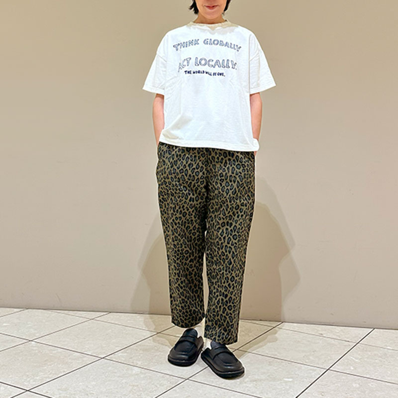 再入荷ティグルブロカンテ コットンナイロン レオパード タゴサクロングパンツ　unisex