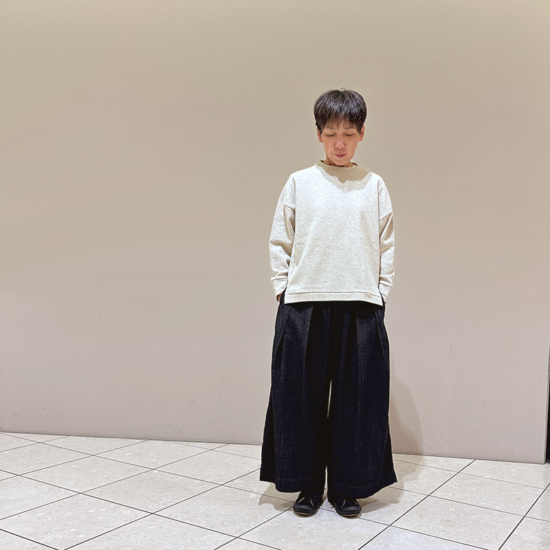 ティグルブロカンテ ウールニット天竺 ソリッドスウィッチスタンドL/S T