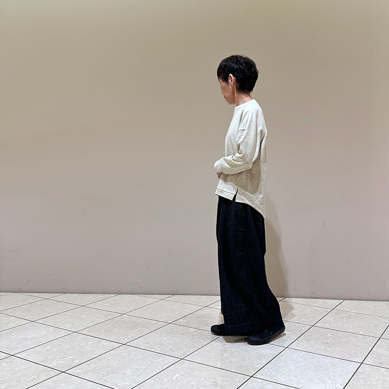 ティグルブロカンテ ウールニット天竺 ソリッドスウィッチスタンドL/S T