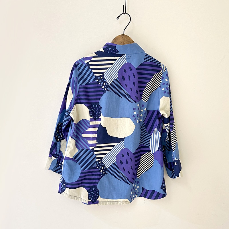 ティグルブロカンテ ビッグフラワーブロード エスプリ 7分袖シャツ