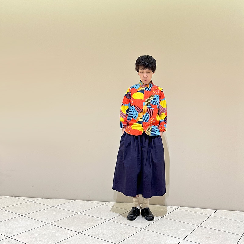 ティグルブロカンテ ビッグフラワーブロード エスプリ 7分袖シャツ