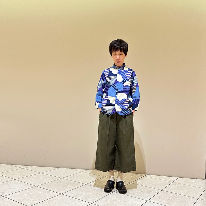 ティグルブロカンテ ビッグフラワーブロード エスプリ 7分袖シャツ