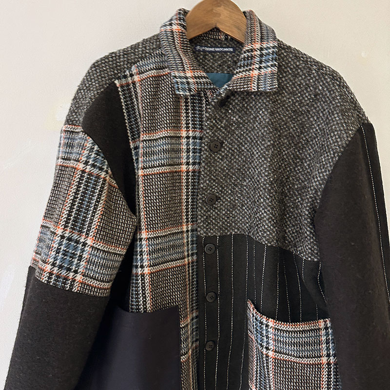 ティグルブロカンテ ウールMIX ポケットベニスジャケット unisex Black