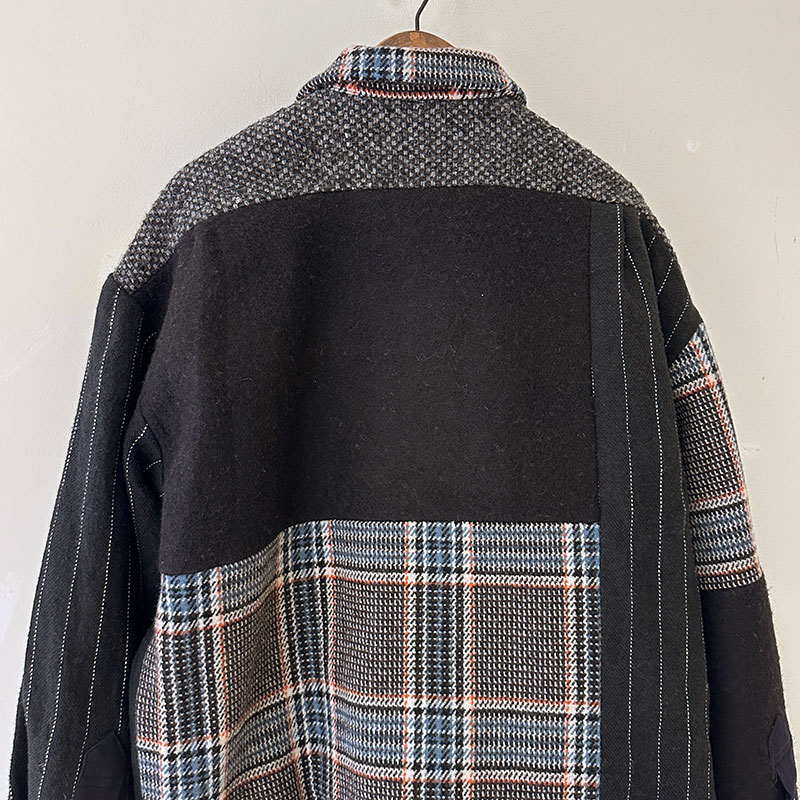 ティグルブロカンテ ウールMIX ポケットベニスジャケット unisex Black