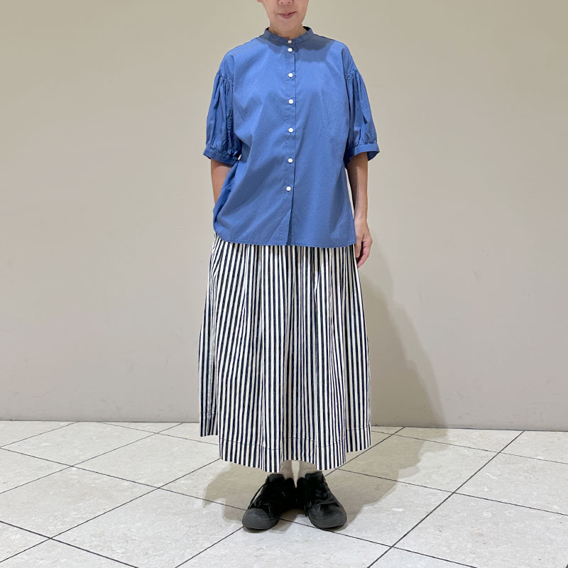 ティグルブロカンテ C/Siシャンブレー バルン5分袖ブラウス