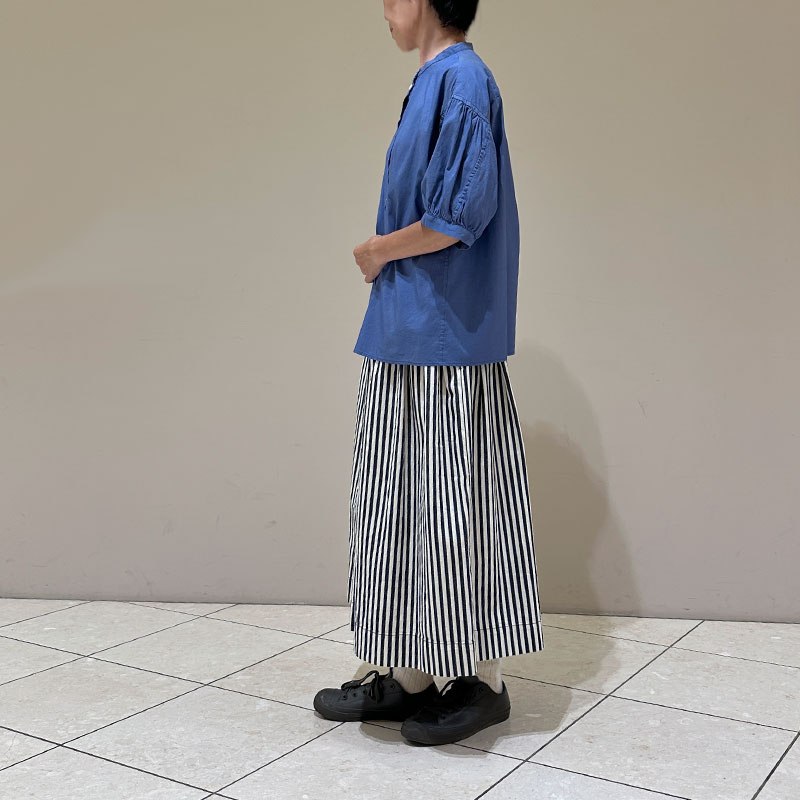 ティグルブロカンテ C/Siシャンブレー バルン5分袖ブラウス