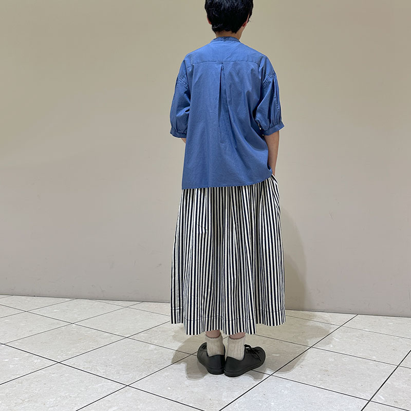 ティグルブロカンテ C/Siシャンブレー バルン5分袖ブラウス
