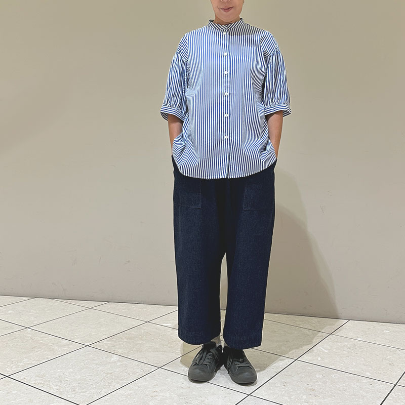 ティグルブロカンテ C/Siシャンブレー バルン5分袖ブラウス