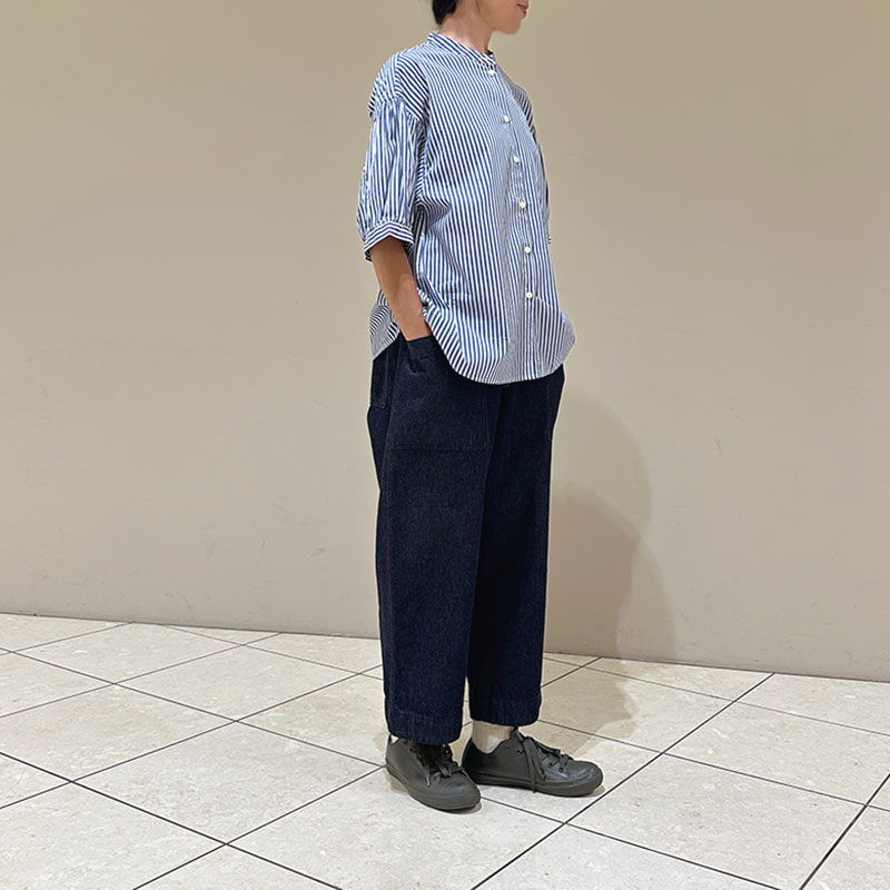 ティグルブロカンテ C/Siシャンブレー バルン5分袖ブラウス