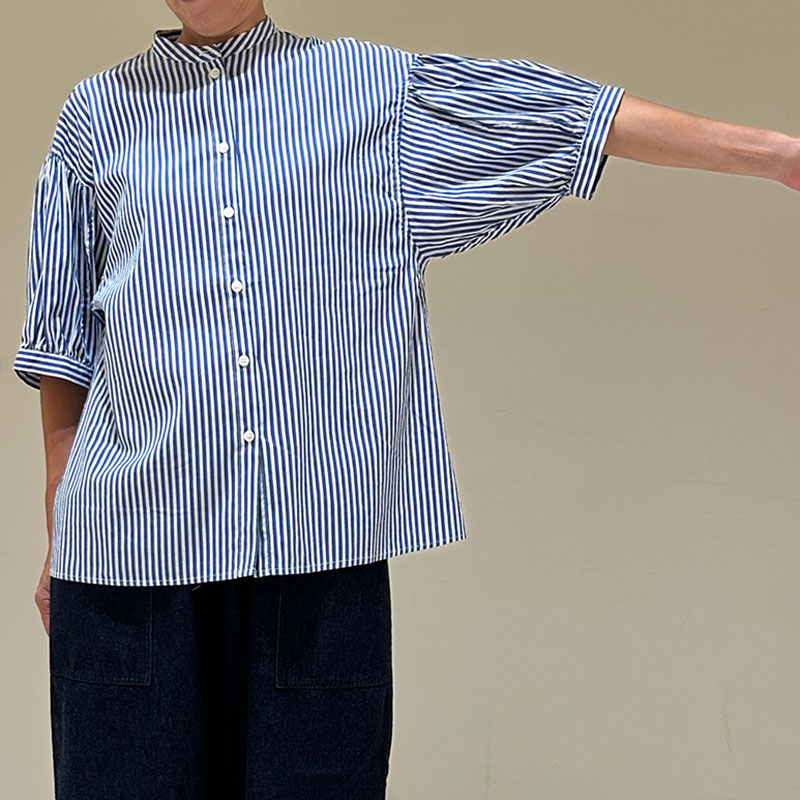 ティグルブロカンテ C/Siシャンブレー バルン5分袖ブラウス