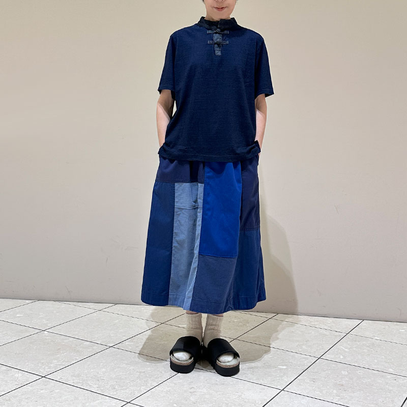 ティグルブロカンテ Indigo天竺 チャイナS/ST unisex Indigo