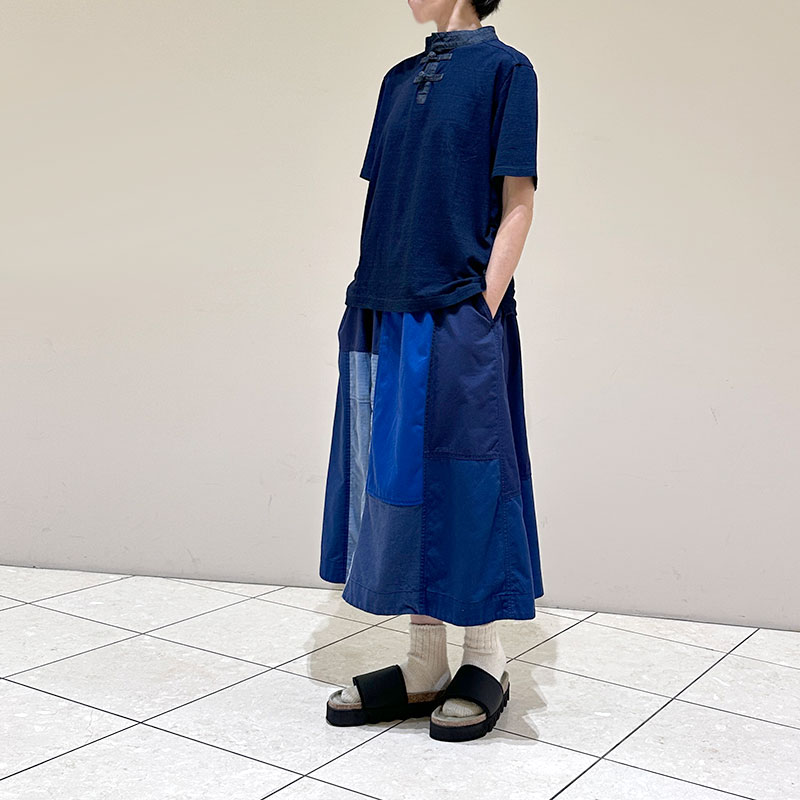 ティグルブロカンテ Indigo天竺 チャイナS/ST unisex Indigo