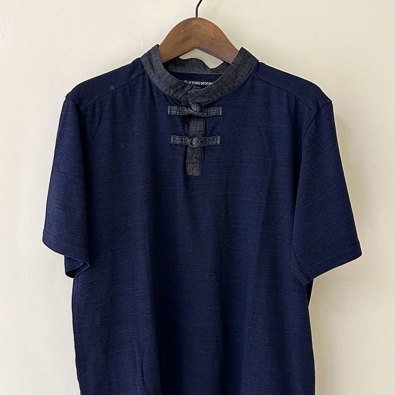 ティグルブロカンテ Indigo天竺 チャイナS/ST unisex Indigo