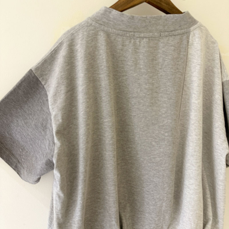 ティグルブロカンテ 杢グレー天竺MIX シェルタックTシャツ