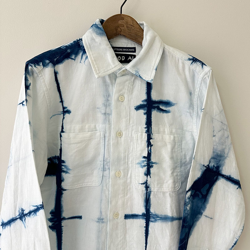 ティグルブロカンテ スクエア板締め Rail ワークシャツ unisex Indigo