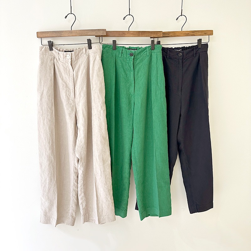 ティグルブロカンテ 40リネン コモド９分丈スラックス