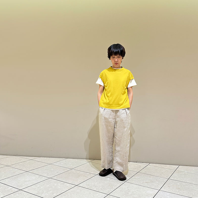 ティグルブロカンテ 40リネン コモド９分丈スラックス