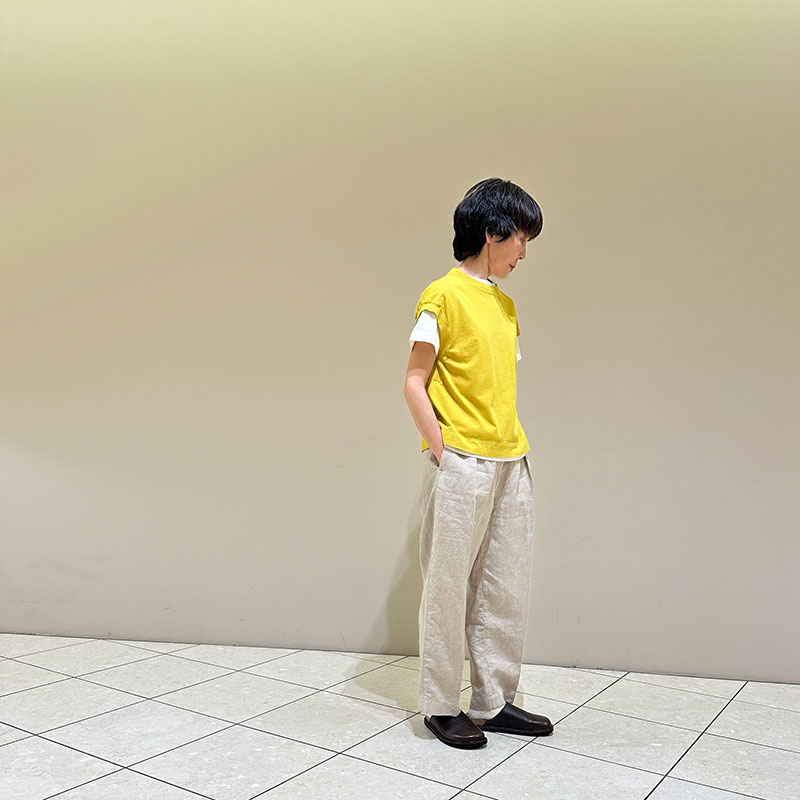 ティグルブロカンテ 40リネン コモド９分丈スラックス