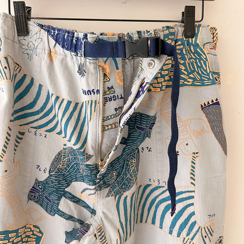 ティグルブロカンテ Lively animalsヘリンボン Easyショートパンツ unisex