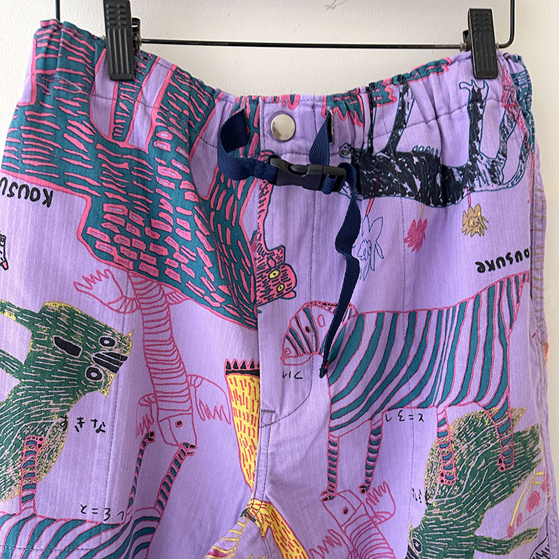 ティグルブロカンテ Lively animalsヘリンボン Easyショートパンツ unisex