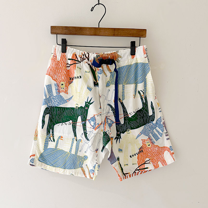 ティグルブロカンテ Lively animalsヘリンボン Easyショートパンツ unisex