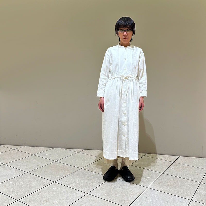 ティグルブロカンテ コットンレース ヨーク切替ギャザーワンピース