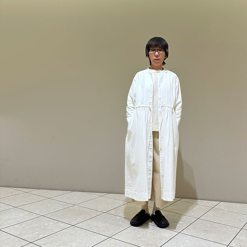 ティグルブロカンテ コットンレース ヨーク切替ギャザーワンピース