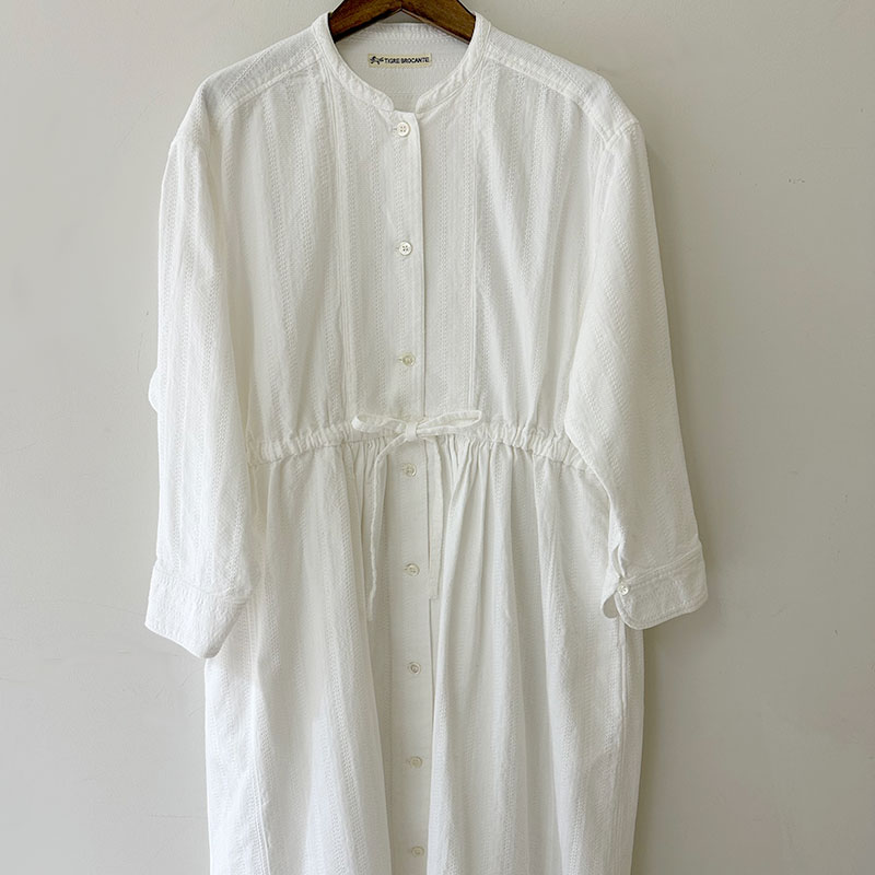 ティグルブロカンテ コットンレース ヨーク切替ギャザーワンピース