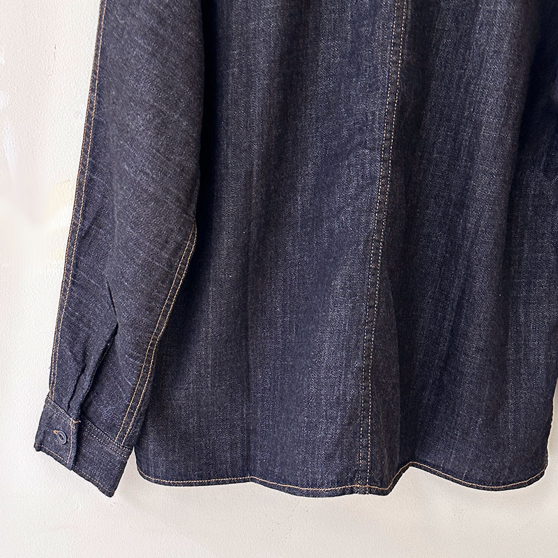 ティグルブロカンテ 7ozデニム スタンドストールマンワークシャツ unisex Indigo