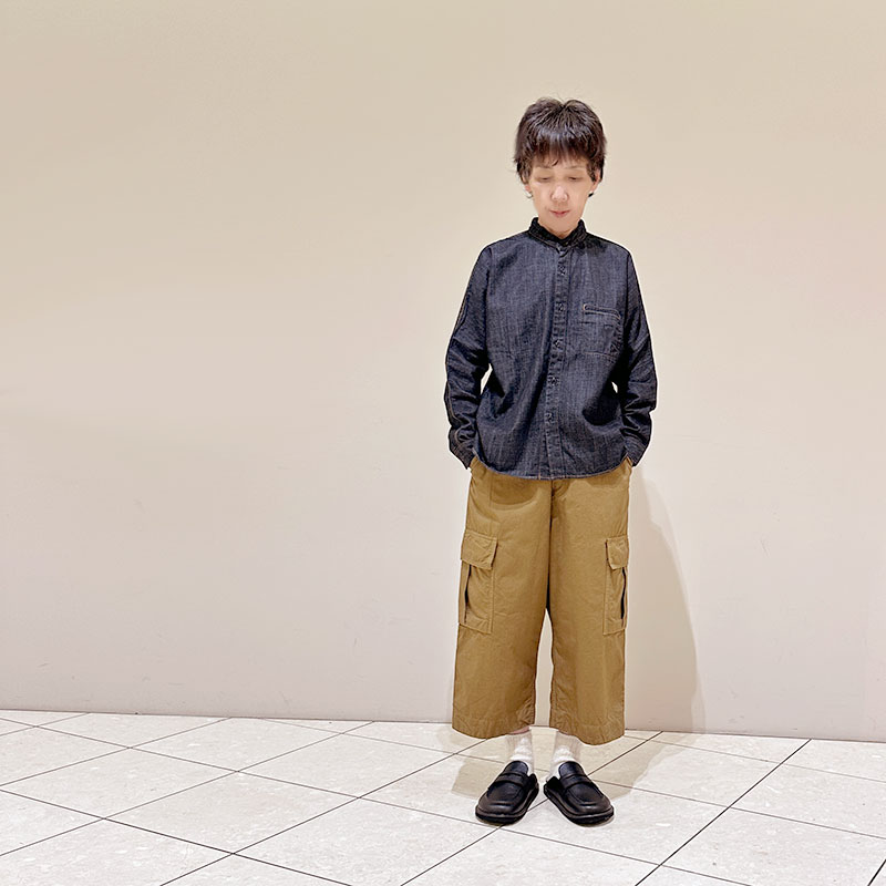 ティグルブロカンテ 7ozデニム スタンドストールマンワークシャツ unisex Indigo