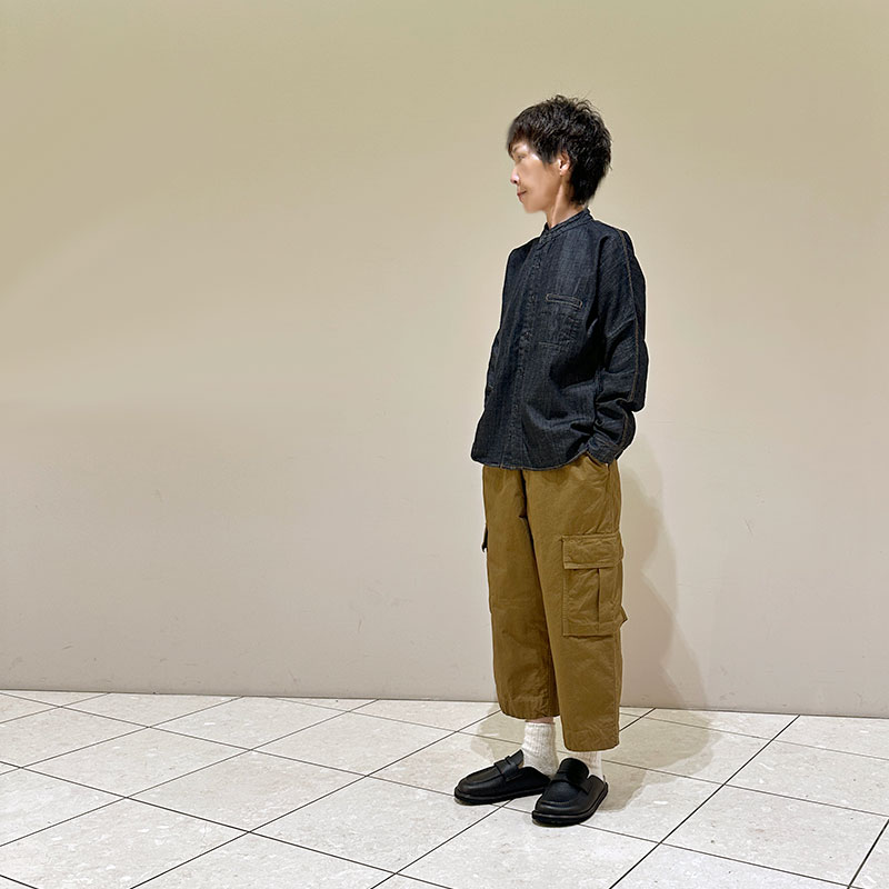 ティグルブロカンテ 7ozデニム スタンドストールマンワークシャツ unisex Indigo