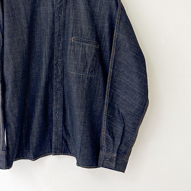 ティグルブロカンテ 7ozデニム スタンドストールマンワークシャツ unisex Indigo