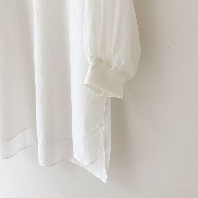 ティグルブロカンテ C/Liポプリン リブギャザーパフブラウス