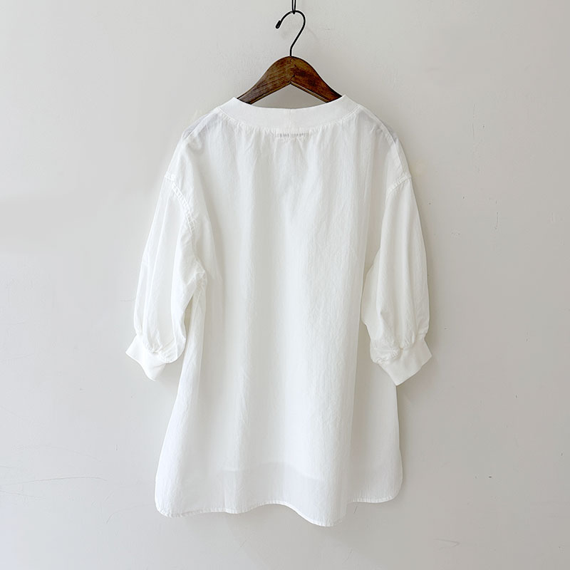 ティグルブロカンテ C/Liポプリン リブギャザーパフブラウス