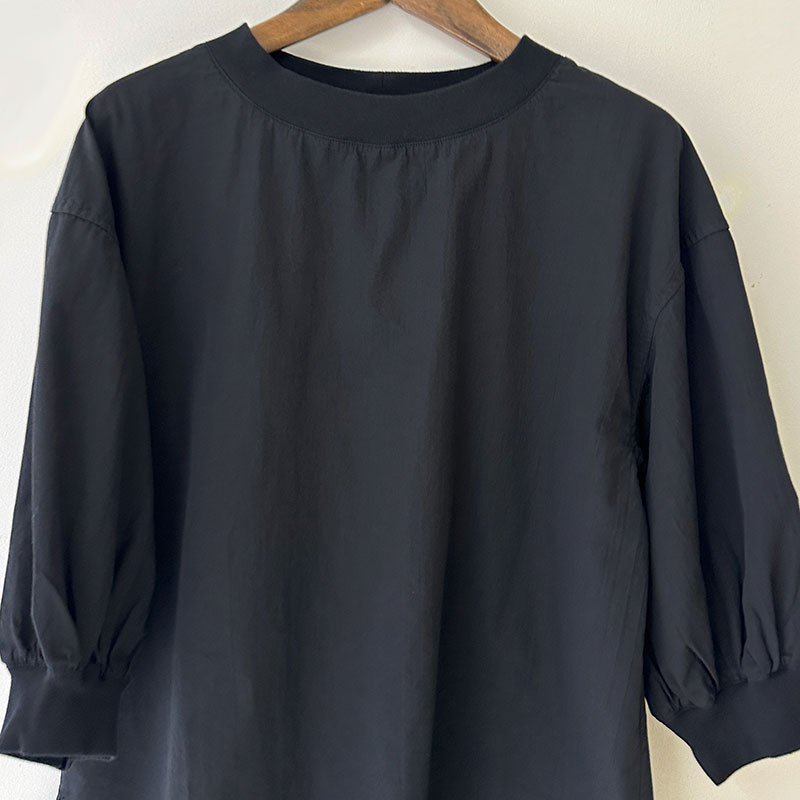 ティグルブロカンテ C/Liポプリン リブギャザーパフブラウス