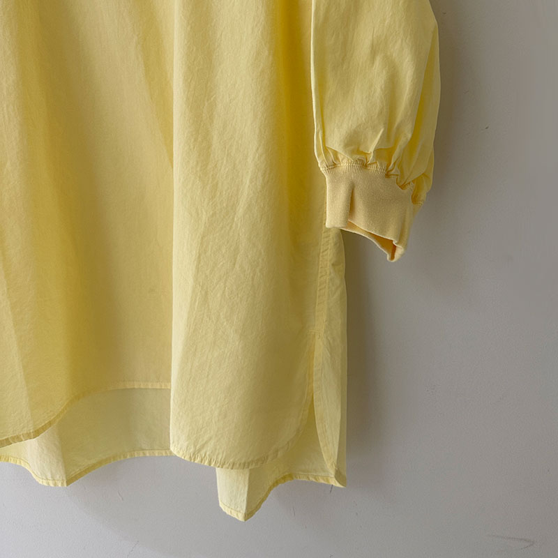 ティグルブロカンテ C/Liポプリン リブギャザーパフブラウス