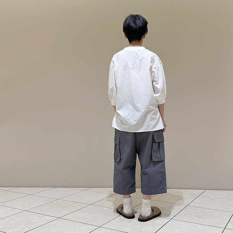 ティグルブロカンテ C/Liポプリン リブギャザーパフブラウス