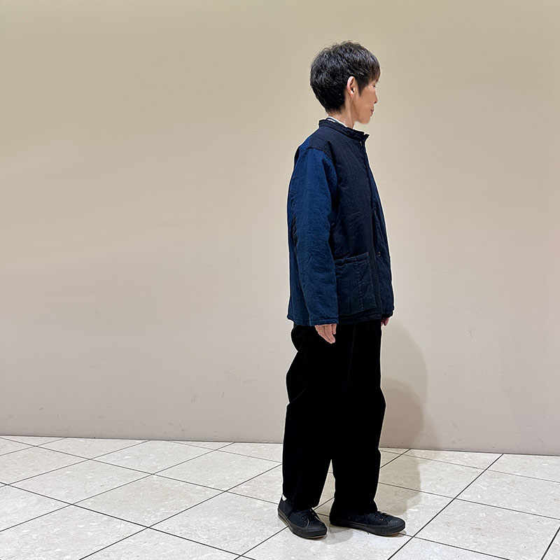 ティグルブロカンテ 藍の古布バッティング スタンドカバーオール unisex Indigo