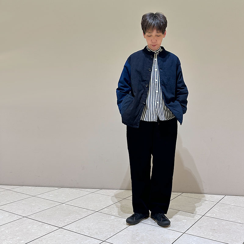 ティグルブロカンテ 藍の古布バッティング スタンドカバーオール unisex Indigo