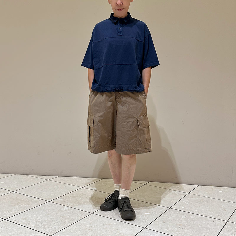 ティグルブロカンテ オーガニック玉虫 カーゴギャザーショートパンツ