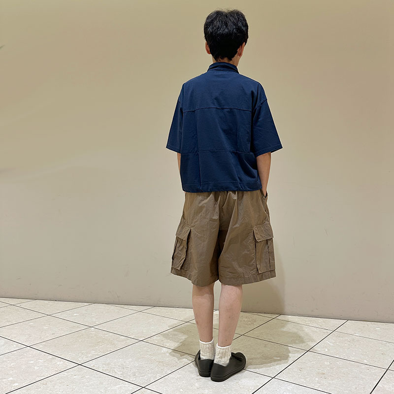 ティグルブロカンテ オーガニック玉虫 カーゴギャザーショートパンツ