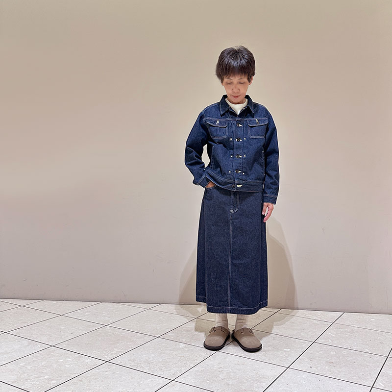ティグルブロカンテ 10ozデニム ローライズ5PKT スカート Indigo