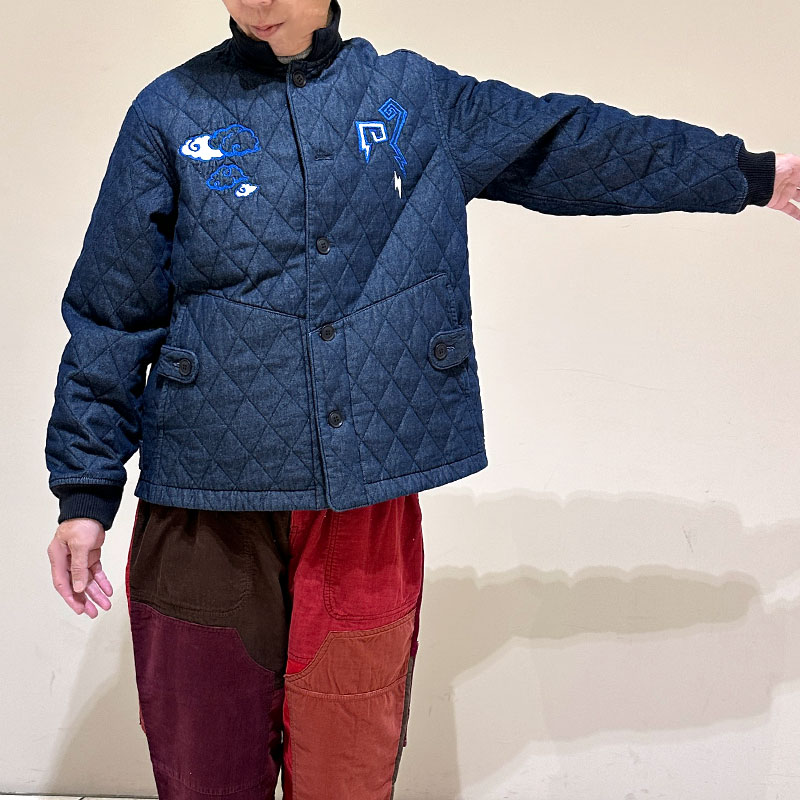 ティグルブロカンテ 風神雷神naugty ボンバーマンリブジャケット unisex Indigo