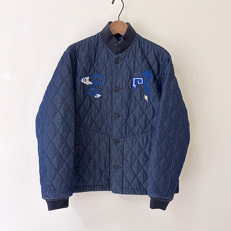 ティグルブロカンテ 風神雷神naugty ボンバーマンリブジャケット unisex Indigo