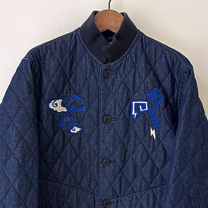 ティグルブロカンテ 風神雷神naugty ボンバーマンリブジャケット unisex Indigo