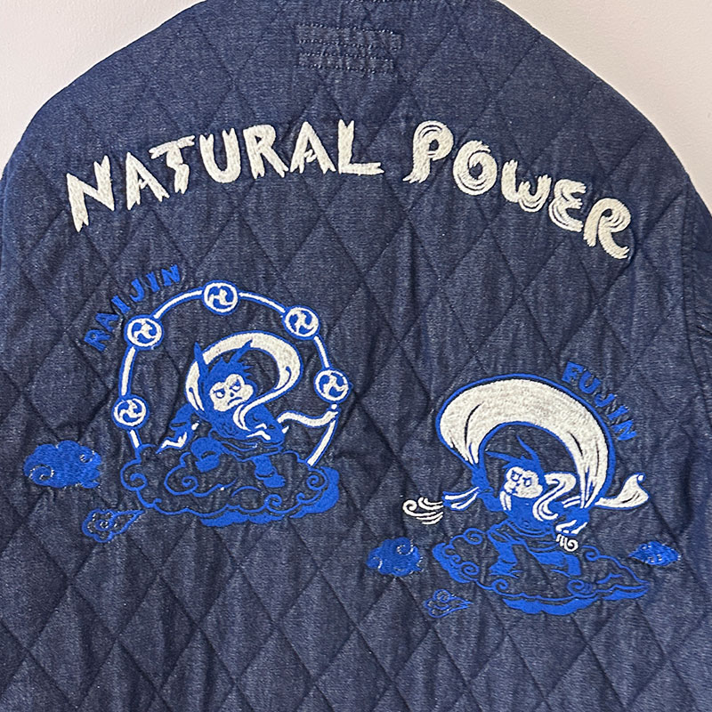 ティグルブロカンテ 風神雷神naugty ボンバーマンリブジャケット unisex Indigo