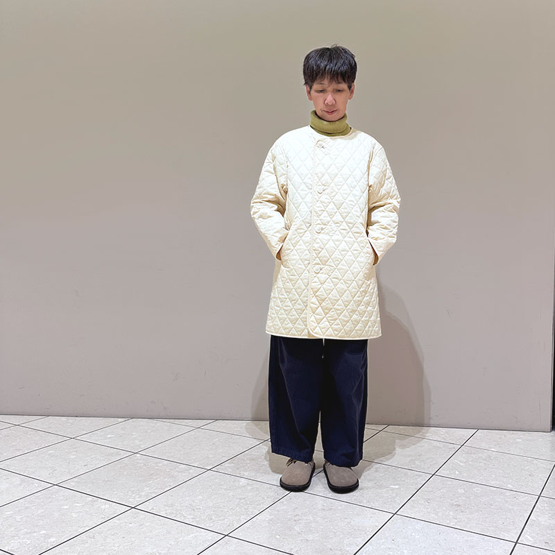 ティグルブロカンテ ナイロンツイルキルティング ライナーハーフコート unisex