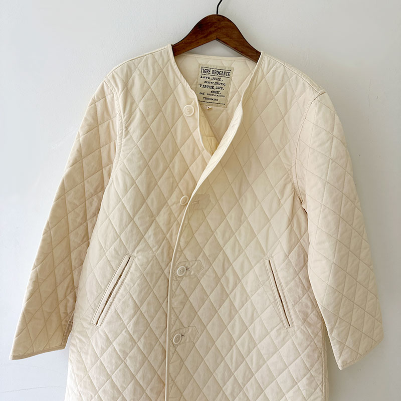 ティグルブロカンテ ナイロンツイルキルティング ライナーハーフコート unisex