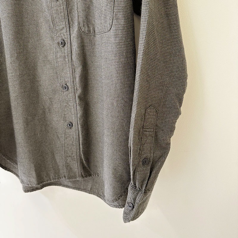 ティグルブロカンテ コットンテンセルネル スタンドカラーL/Sシャツ unisex Charcoal